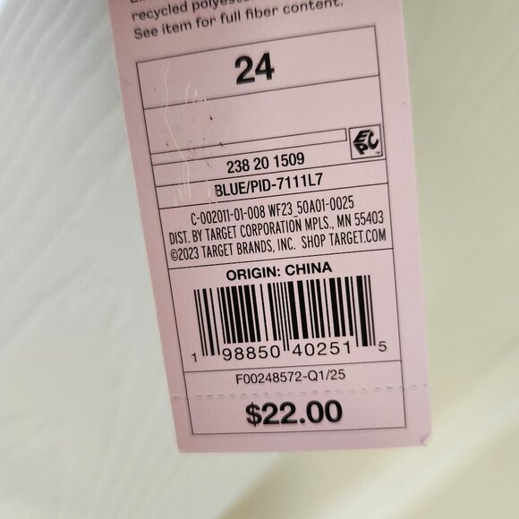 Wild Fable Blue Underwire Ribbed Bikini Top Adjustable Straps Removable Pads 24 - Picture 5 of 10